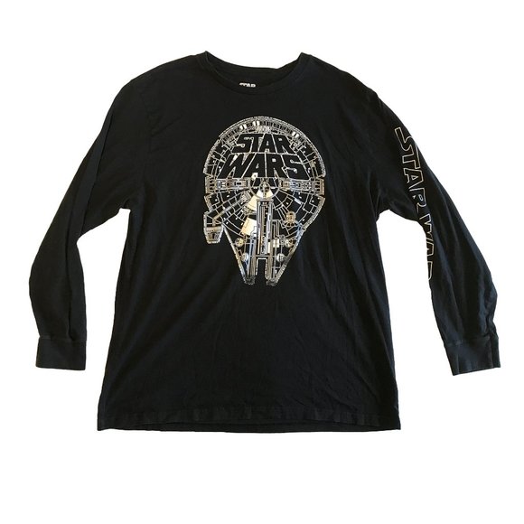 Star Wars Other - Star Wars Long Sleeve Tee-Shirt w Millenium Falcon
